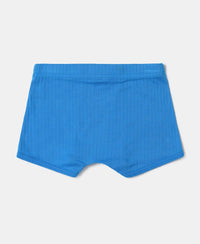 Super Combed Cotton Rib Fabric Solid Trunk with Front Open Fly and Ultrasoft Waistband - Assorted-11