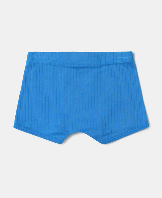 Super Combed Cotton Rib Fabric Solid Trunk with Front Open Fly and Ultrasoft Waistband - Assorted-11