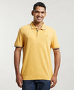 Super Combed Cotton Rich Solid Half Sleeve Polo T-Shirt - Burnt Gold-1