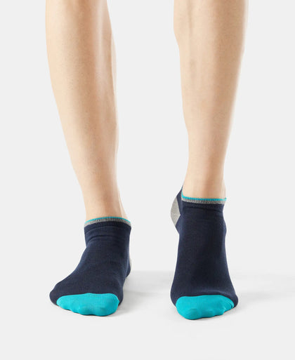 Compact Cotton Low Show Socks With StayFresh Treatment - Navy-3