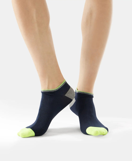 Compact Cotton Low Show Socks With StayFresh Treatment - Navy-6