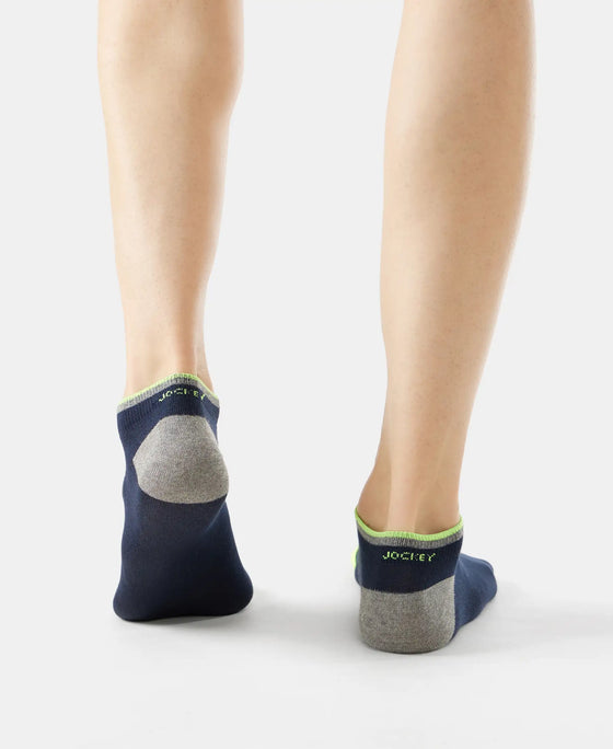 Compact Cotton Low Show Socks With StayFresh Treatment - Navy-8