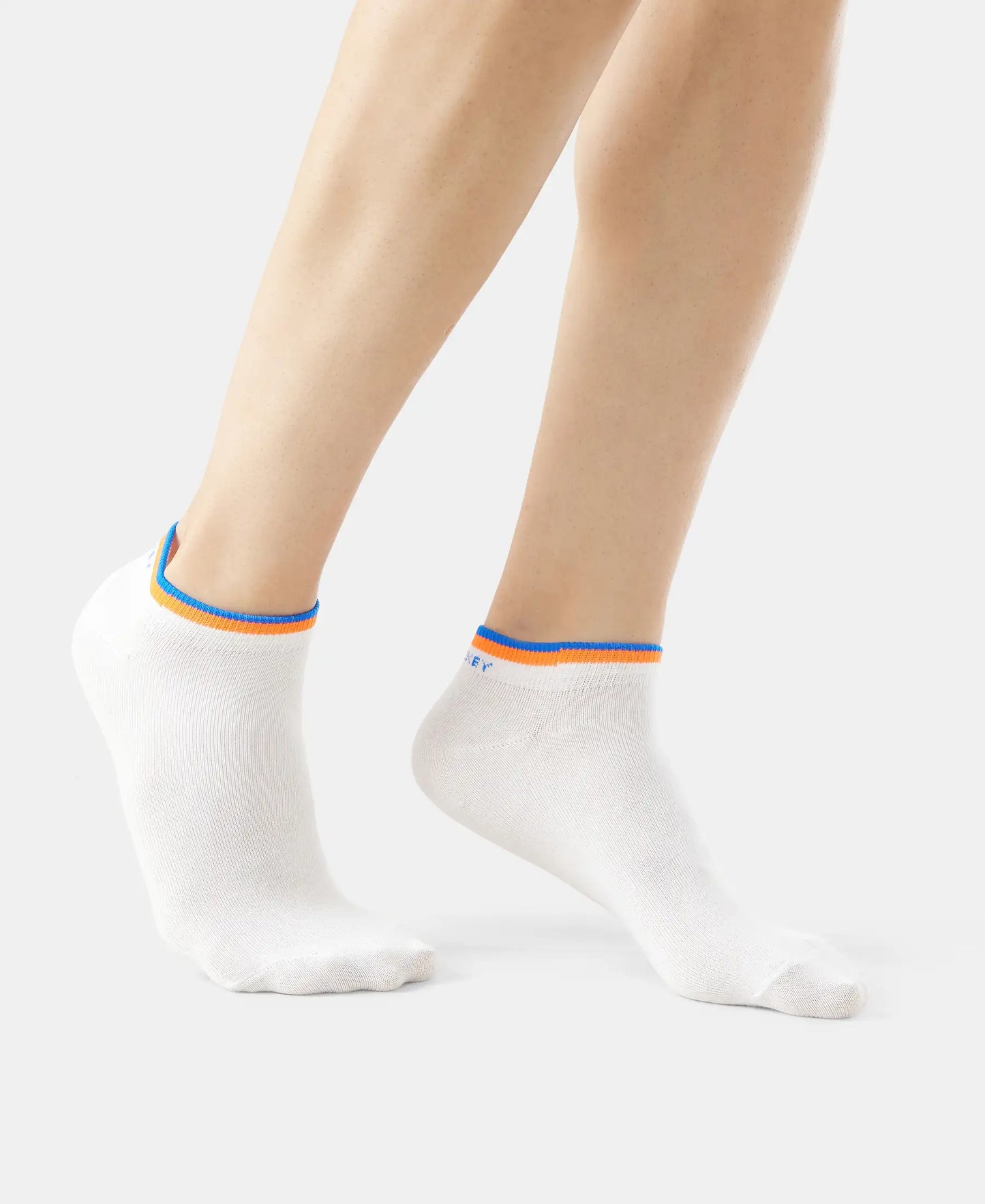 Compact Cotton Low Show Socks With StayFresh Treatment - White-6