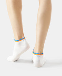 Compact Cotton Low Show Socks With StayFresh Treatment - White-8