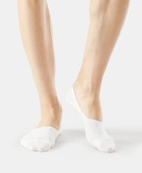 Compact Cotton No Show Socks With StayFresh Treatment - White-2