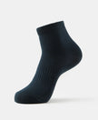 Compact Cotton Ankle Length Socks With StayFresh Treatment - Black-1