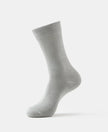 Mercerized Cotton Crew Length Socks with StayFresh Treatment - Coal Grey-1