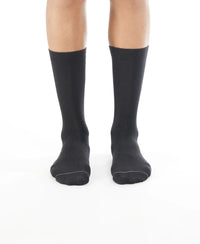Modal Cotton Crew Length Socks with StayFresh Treatment - Black-2