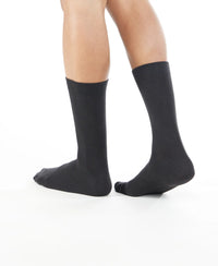 Modal Cotton Crew Length Socks with StayFresh Treatment - Black-4