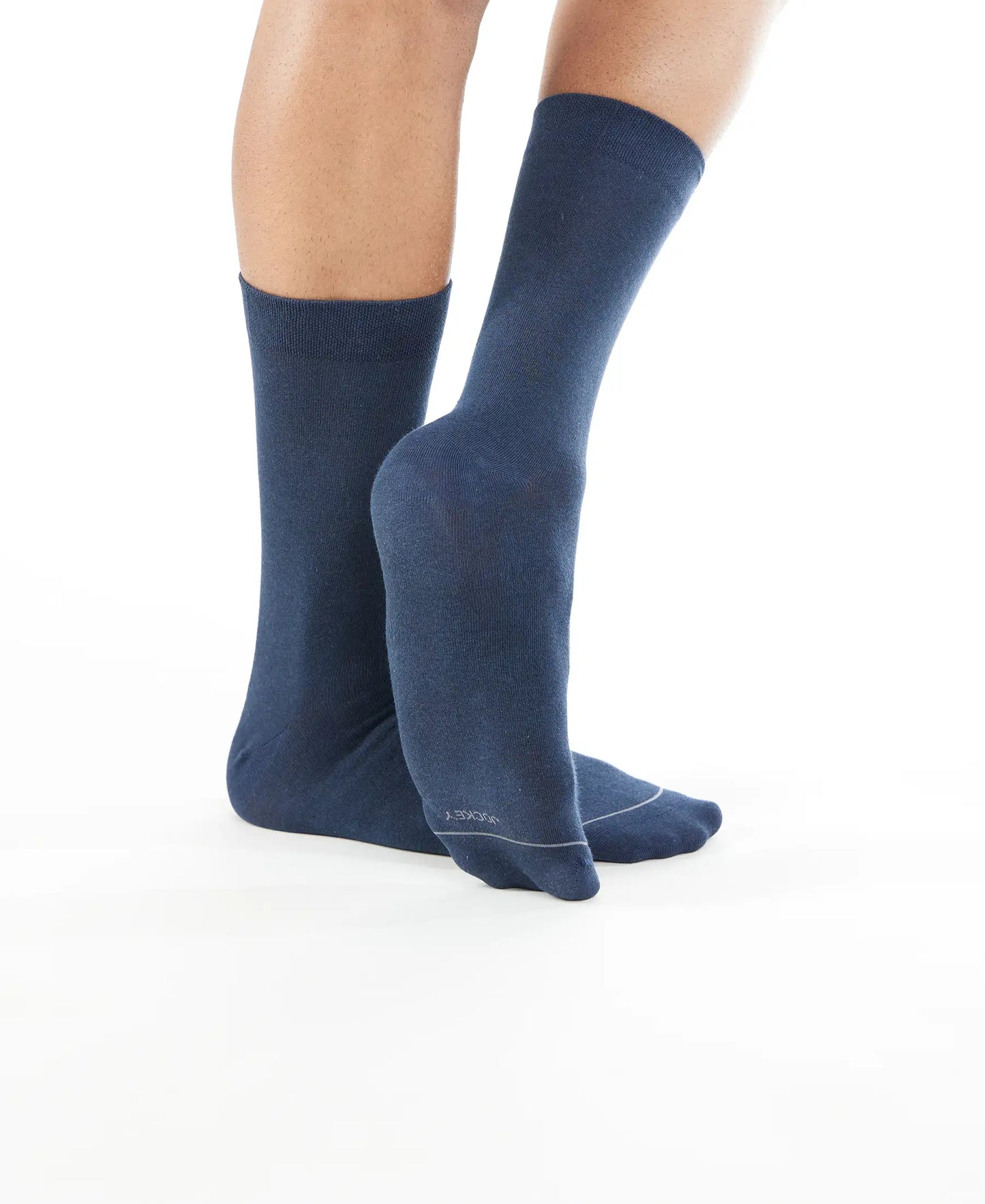 Modal Cotton Elastane Stretch Crew Length Socks with StayFresh Treatment - Navy