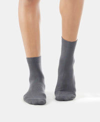 Modal Cotton Ankle Length Socks with StayFresh Treatment - Gunmetal-2