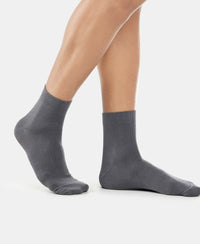 Modal Cotton Ankle Length Socks with StayFresh Treatment - Gunmetal-3