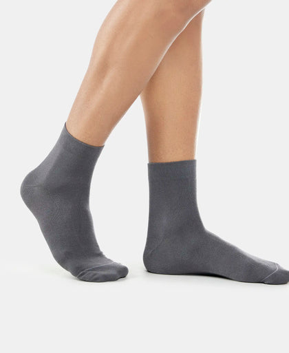 Modal Cotton Ankle Length Socks with StayFresh Treatment - Gunmetal-3