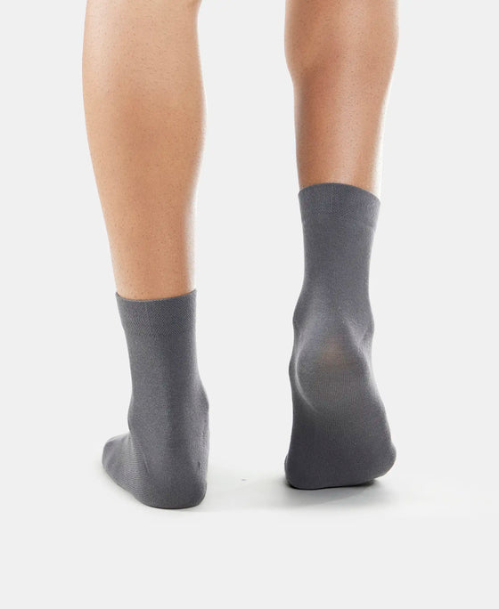 Modal Cotton Ankle Length Socks with StayFresh Treatment - Gunmetal-4