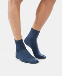 Modal Cotton Ankle Length Socks with StayFresh Treatment - Navy-3