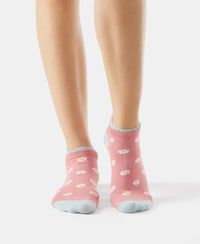 Compact Cotton Stretch Low Show Socks with StayFresh Treatment - Niagara Mist & Brandied Apricot-2