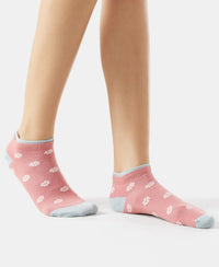 Compact Cotton Stretch Low Show Socks with StayFresh Treatment - Niagara Mist & Brandied Apricot-4