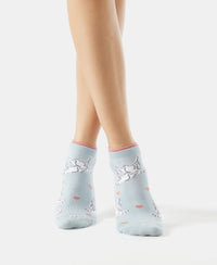 Compact Cotton Stretch Low Show Socks with StayFresh Treatment - Niagara Mist & Brandied Apricot-7