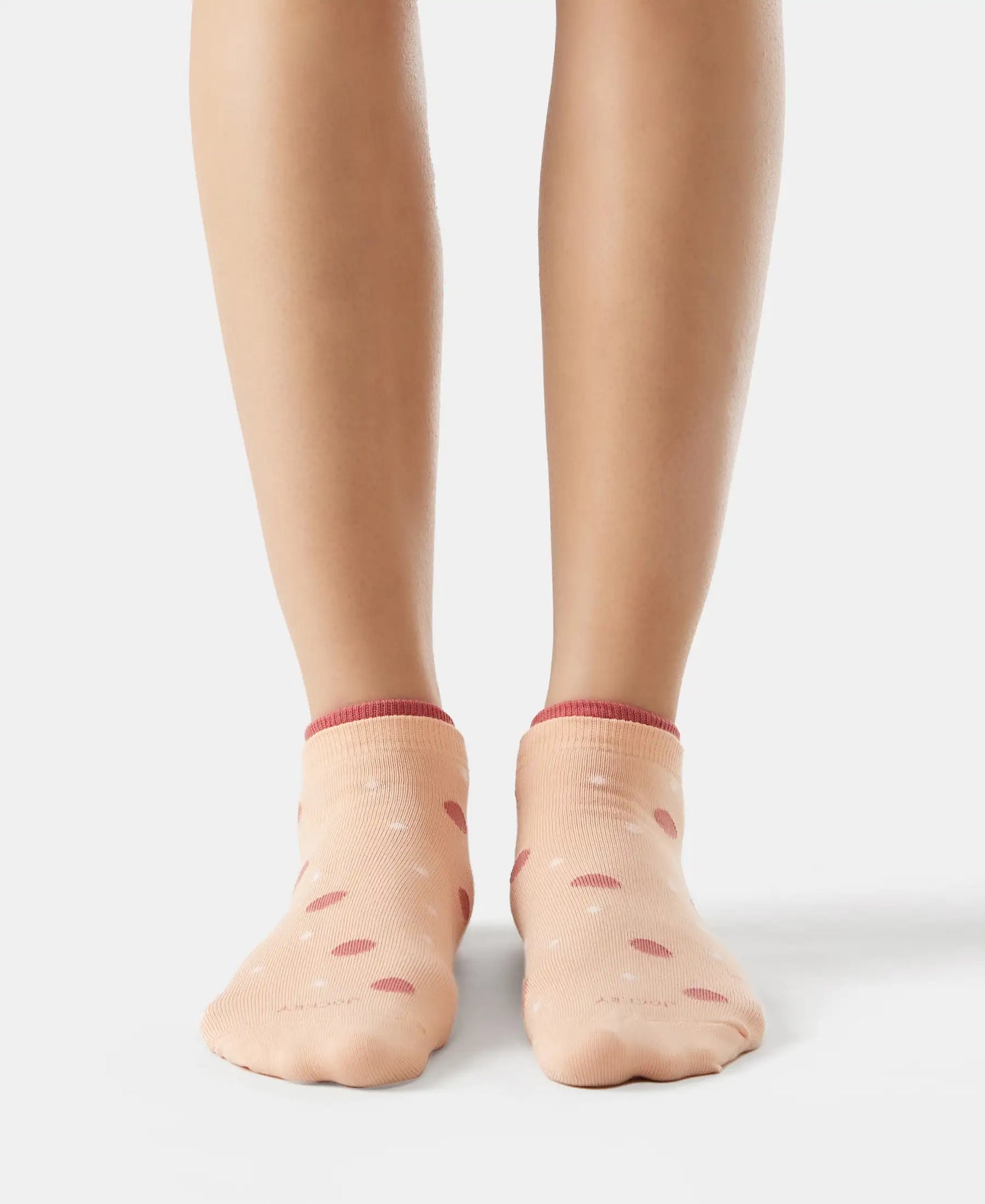 Compact Cotton Stretch Low Show Socks with StayFresh Treatment - Rose Gloud & Mauve Wood-2