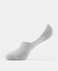 Microfiber and Compact Cotton Stretch No Show Socks with StayFresh Treatment - Grey Melange-1