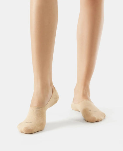 Microfiber and Compact Cotton Stretch No Show Socks with StayFresh Treatment - Skin-4