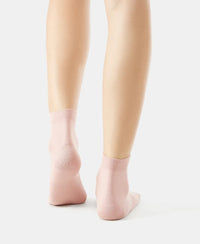 Compact Cotton Stretch Toe Socks with StayFresh Treatment - Pale Mauve-5