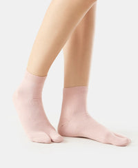 Compact Cotton Stretch Toe Socks with StayFresh Treatment - Pale Mauve-3
