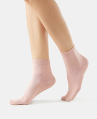 Compact Cotton Stretch Toe Socks with StayFresh Treatment - Pale Mauve-4