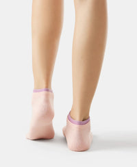 Compact Cotton Stretch Solid Low Show Socks with StayFresh Treatment - Lavender Herb & Pink Sorbet-8