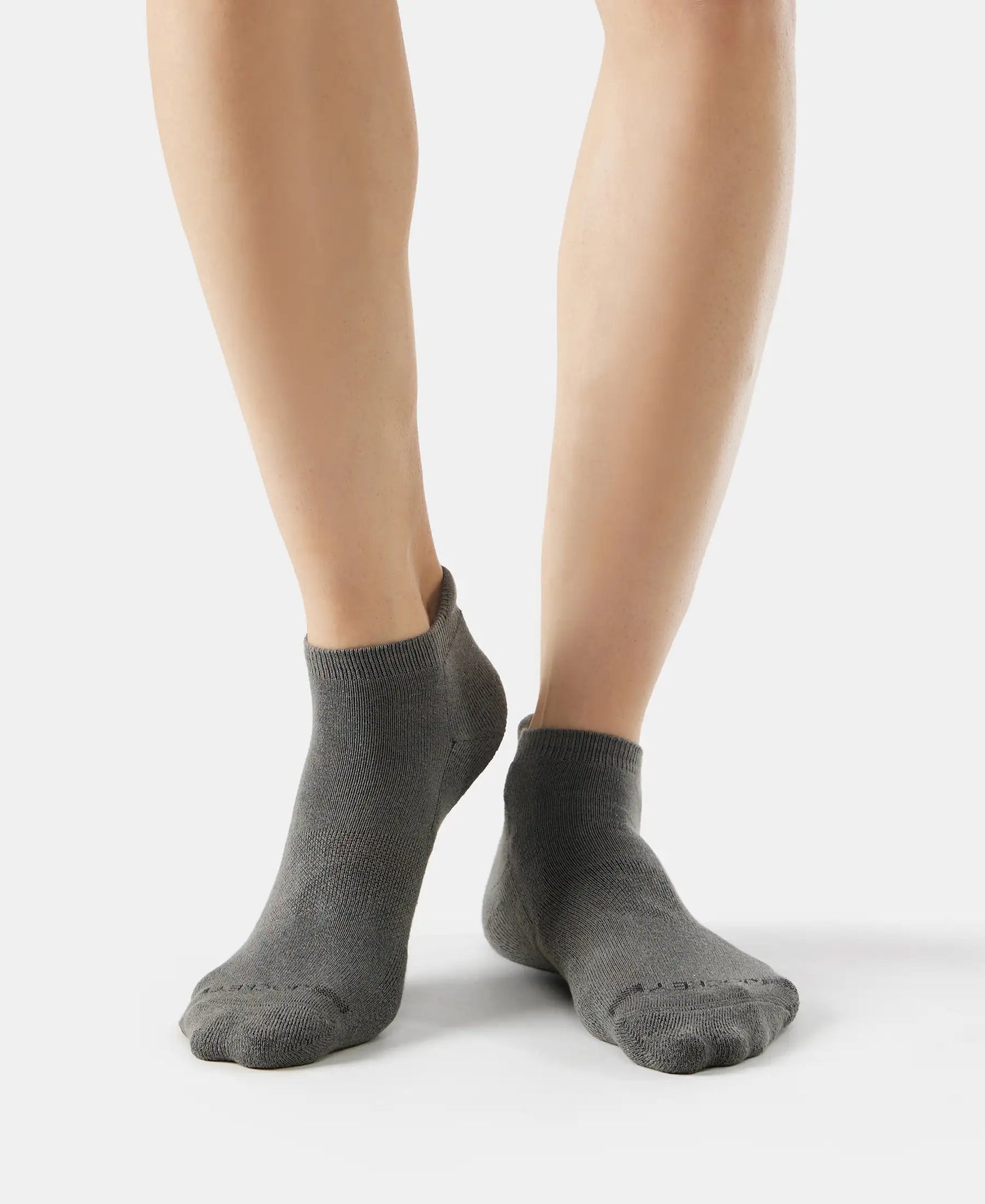 Compact Cotton Low Show Socks with StayFresh Treatment - Gunmetal-2