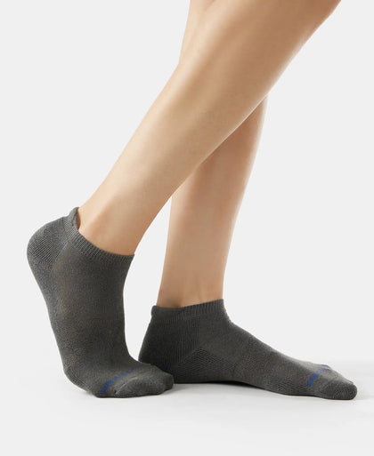 Compact Cotton Low Show Socks with StayFresh Treatment - Gunmetal-5