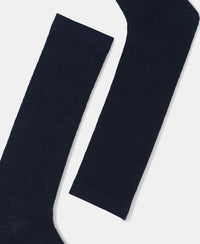 Kid's Compact Cotton Stretch Solid Knee Length Socks With StayFresh Treatment - Navy-2
