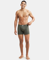 Super Combed Cotton Rib Solid Boxer Brief with Ultrasoft and Durable Waistband - Deep Olive-5