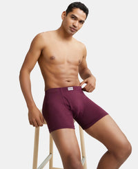 Super Combed Cotton Rib Solid Boxer Brief with Ultrasoft and Durable Waistband - Wine Tasting-6