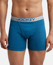 Super Combed Cotton Rib Solid Boxer Brief with Ultrasoft and Durable Waistband - Seaport Teal-1
