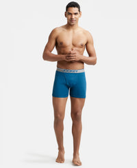 Super Combed Cotton Rib Solid Boxer Brief with Ultrasoft and Durable Waistband - Seaport Teal-4