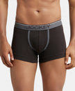 Super Combed Cotton Rib Solid Trunk with Ultrasoft Waistband - Brown-1