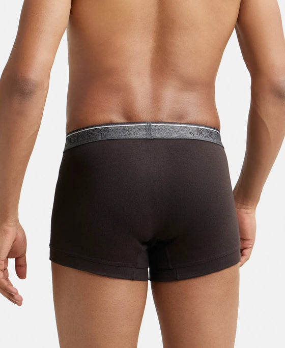 Super Combed Cotton Rib Solid Trunk with Ultrasoft Waistband - Brown-3