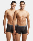 Super Combed Cotton Rib Solid Trunk with Ultrasoft Waistband - Brown-1