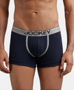 Super Combed Cotton Rib Solid Trunk with Ultrasoft Waistband - Deep Navy-1