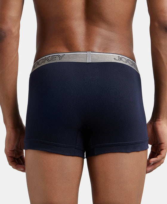 Super Combed Cotton Rib Solid Trunk with Ultrasoft Waistband - Deep Navy-3