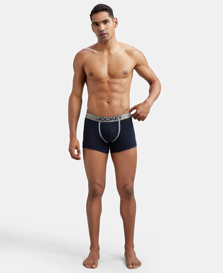 Super Combed Cotton Rib Solid Trunk with Ultrasoft Waistband - Deep Navy-6