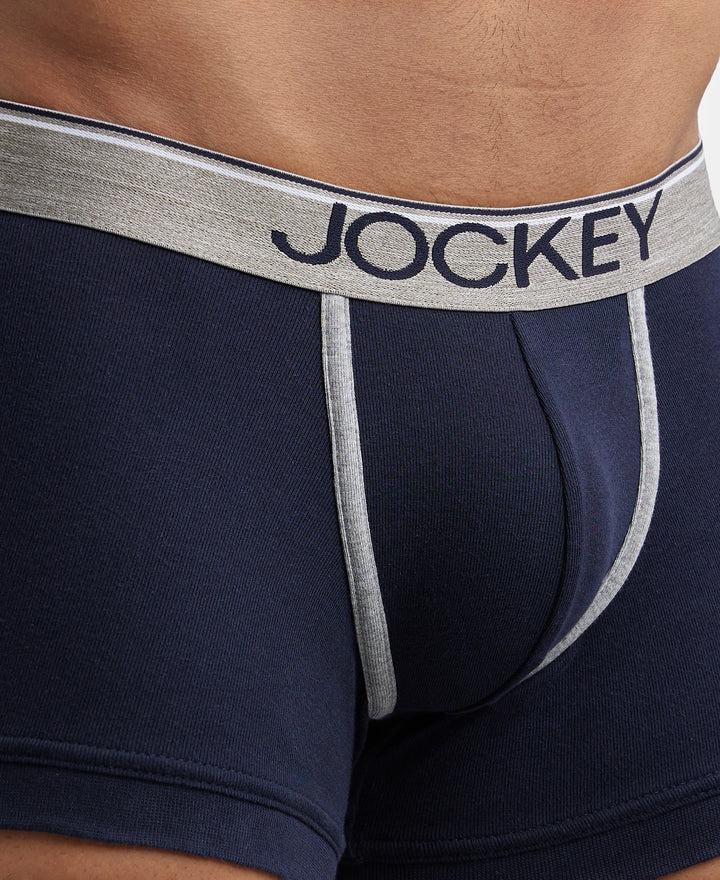 Super Combed Cotton Rib Solid Trunk with Ultrasoft Waistband - Deep Navy-7
