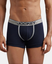 Super Combed Cotton Rib Solid Trunk with Ultrasoft Waistband - Deep Navy-2