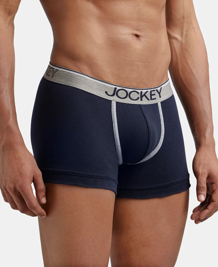Super Combed Cotton Rib Solid Trunk with Ultrasoft Waistband - Deep Navy-3