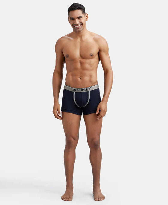 Super Combed Cotton Rib Solid Trunk with Ultrasoft Waistband - Deep Navy-5
