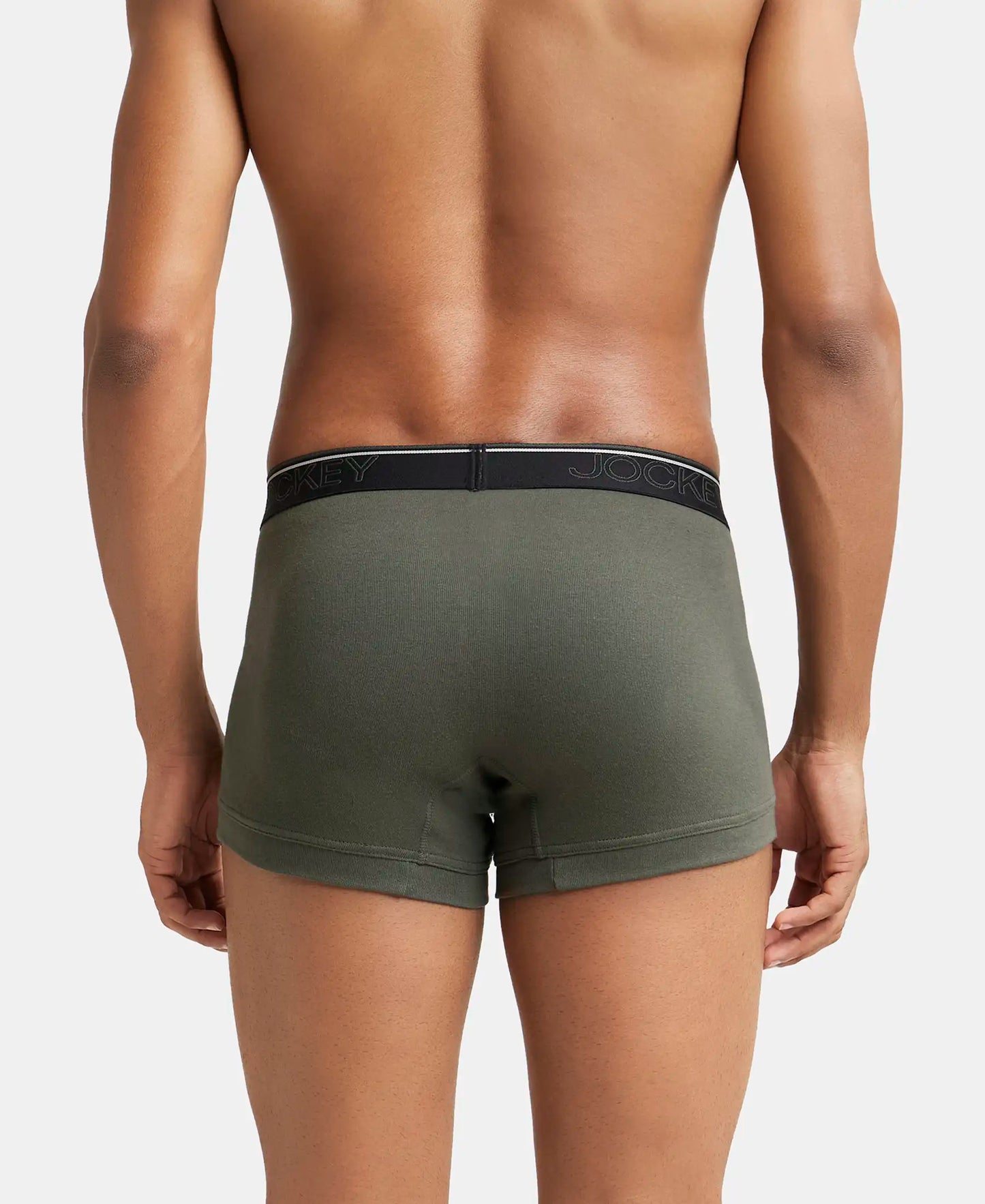 Super Combed Cotton Rib Solid Trunk with Ultrasoft Waistband - Deep Olive-4