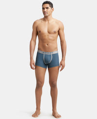Super Combed Cotton Rib Solid Trunk with Ultrasoft Waistband - Deep Slate-5