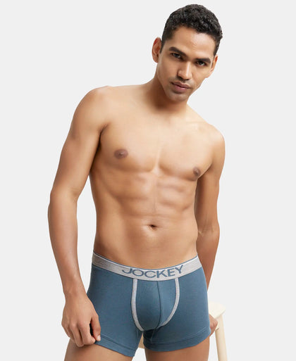 Super Combed Cotton Rib Solid Trunk with Ultrasoft Waistband - Deep Slate-6