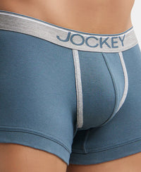Super Combed Cotton Rib Solid Trunk with Ultrasoft Waistband - Deep Slate (Pack of 2)